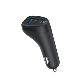 Factory price, Sunlike 100W Car charger, Three Ports, USB C + USB A, fast charge for your laptop, LED indicator shows working