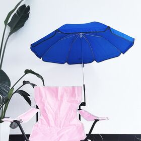 Parapluie Droit Manuel Anti-UV pour Adultes avec Clip pour la Plage et l'Extérieur, Toile de 100cm