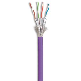 كابل إيثرنت Cat7 بطول 305 متر (1000 قدم) للاستخدام الخارجي والداخلي، RJ45 Cat 7 SFTP ثلاثي التدريع، 0.6 مم، غلاف LSZH لمودم الراوتر