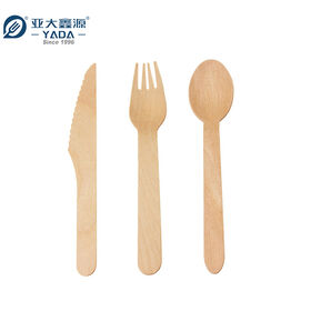 YADA Wooden Cutlery - Biodegradable Forks Knifes and Spoons Disposable Cutlery Set