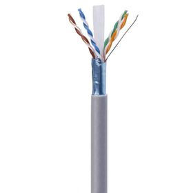 Câble Ethernet Cat6 CM, 1000 pieds (305m), Gris, 23AWG, 4 paires, Cuivre massif nu, 550MHz, Approuvé CE, Paire torsadée blindée (FTP), Câble Ethernet en vrac