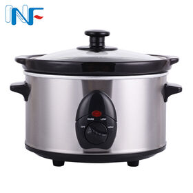 1.5Oral Shaped Slow Cooker OEM Color Iron Stainless Steel Shell Removable Ceramic Pot ETL Certified Household Commercial Appliance