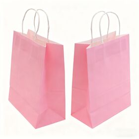 Sac en papier kraft personnalisé avec logo coloré, biodégradable, pour vêtements, cadeaux et shopping, avec poignée