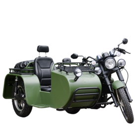 Tricycle à essence 300CC refroidi par eau avec entraînement par chaîne et side-car pour adultes