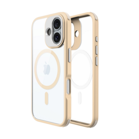Coque de téléphone magnétique jaune de haute qualité en alliage+PC+TPU+TPE absorbant les chocs, adaptée pour iPhone 16