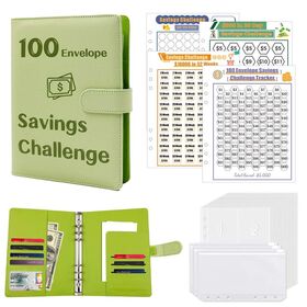 Classeur D’épargne Avec Enveloppes – Défi Budgétaire Imprimé Léopard – Format 13,5 X 18,8 Cm – Inclut Cartes, Pochettes Et Autocollants – Cuir PU Doux - 9