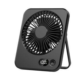 Ventilador de mesa plegable ultra delgado, portátil, inalámbrico, recargable por USB para refrigeración de escritorio