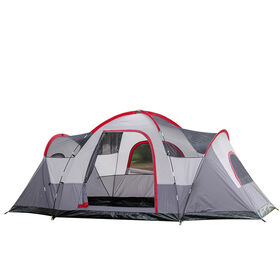 Harga Terbaik 2 Kamar Tidur 1 Ruang Keluarga Tenda Keluarga Mewah Besar Luar Ruangan Lapisan Ganda Tenda Besar untuk Berkemah 5+ Orang Tenda Pantai