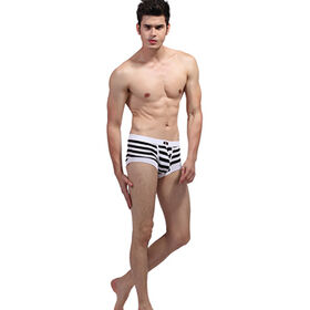 Boxer Jetable Pour Homme,Slip Gris 100% Coton,Sous-vêtements Jetables