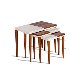 Mesa de centro europea anidable de madera, para sala de estar, comedor o cocina