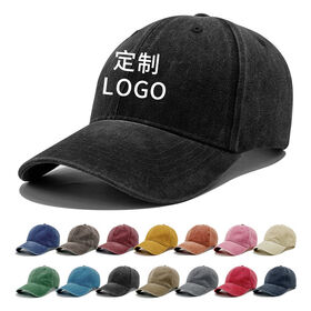 Custom soft top solid color duck tongue hat cotton sunscreen hat washed baseball caps