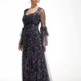 sachin and babi light blue dress Strapless Sequion Bodice Evening Gown C146 – Sparkly Gowns