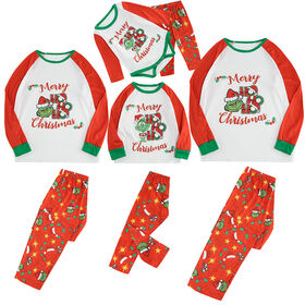 Ensemble Pyjama Noël Famille, Pyjamas De Noël Couple Assorti 2 Pièce Set Vêtements Nuit Maison T-Shirt à Manches Longues Et Pantalon Papa De Noël Maman Enfants Bébé