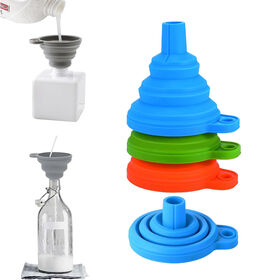 2026 Customized Kitchenware Food Grade Oil Liquid Reusable Mini Silicone Funnel Collapsible