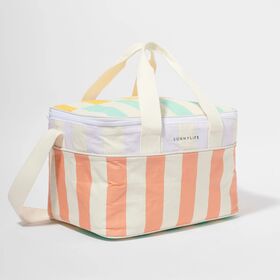 Striped Cooler Bag for Beach, Picnic