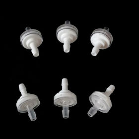 Clapet Anti-Retour Unidirectionnel en Plastique Blanc avec Entrée et Sortie Transparentes, Tuyau en Silicone Barbelé
