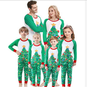 Pyjama De Noël Assorti Pour Toute La Famille - Tissu Doux Coton/polyester, Motifs Festifs | Ensemble Papa Maman Enfants Bébé, Tenue Matching Fêtes