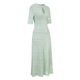 knee length dresses for ladies Rent Asos Edition Tiered Metallic Floral Jacquard Midi Dress In Ivory main image 0