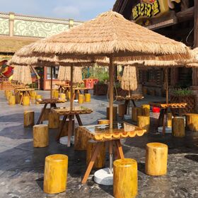 Großhandel 2,5m Stroh-Sonnenschirm für Terrasse, Garten-Sonnenschirm aus PP für den Außenbereich, Garten-Sonnenschirm