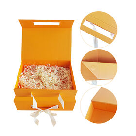 Customized folding gift box with ribbon for clothes shoes cosmetics packaging box with printed logo