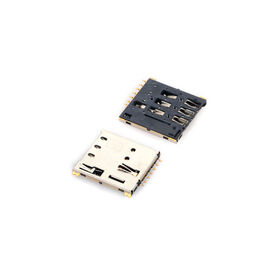 MUP 6PIN Push-Push Steckverbinder, Push-Pull Verbinder, NANO SIM Kartenleser H1.35mm für Mobiltelefon, GPS