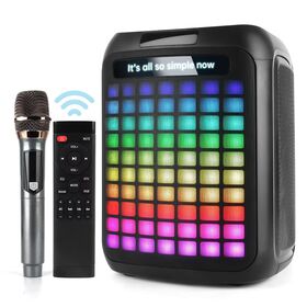 Altavoz LED de Fiesta con Color, Potenciador Dinámico de Bajos, Bluetooth LED y Entrada Auxiliar, Entrada de Micrófono, Altavoces de Fiesta con Emparejamiento Inalámbrico