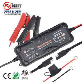 Chargeur de Batterie de Voiture Intelligent, Charge d'Entretien, Utilisation en Voyage, Charge Rapide Automatique 12V 6A, Maintenance