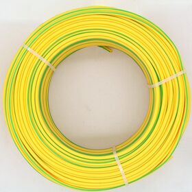 Câble de terre vert/jaune H07V-K 0.5mm, 0.75mm, 1mm, 1.5mm, 2.5mm, 4mm, 6mm2 - Câble électrique en cuivre à conducteur fin et flexible