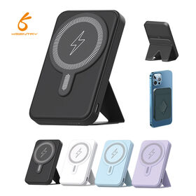 Promoção Imperdível 2025: Carregamento Rápido Explosivo, Mini Power Bank Magnético Sem Fio de 5000mAh com Suporte