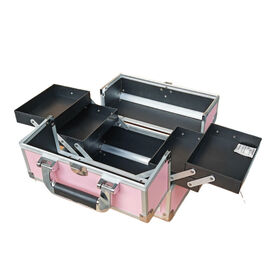 Factory price, aluminum cosmetic case with expansion tray vanity case, can be used for private label "SPARROW" aluminum box, OEM.