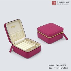 Organisateur de Bijoux de Luxe pour Boucles d'Oreilles, Boîte Cadeau Portable en Cuir PU, Coffret de Voyage pour Bijoux