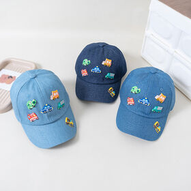 Casquette de baseball personnalisée pour enfants, chapeau de soleil décontracté et respirant avec motif de voiture de dessin animé pour enfants - Vente en gros