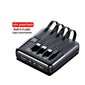 Best Portable Mini Slim 10000mAh Dual USB Powerbanks OEM Custom Kabel Hochwertiges Ladegerät mit Smart LED Display und Taschenlampe