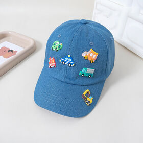 Wholesale Children Baseball Cap Casual Breathable Sunshade Hat with Cartoon Car Design for Kids
