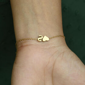 M MOOHAM Cadena De Mano Con Inicial Para Mujer, Delicada Pulsera De Anillo De Oro, Cadena De Mano Para Mujer, Moderna, Con Dije De Letra A-Z, Inicial, Pulseras Personalizadas, Regalos De