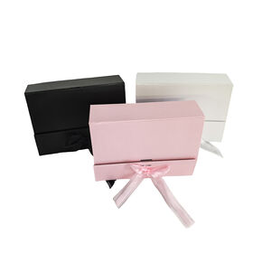 Boîte cadeau pliante avec ruban pour vêtements et écharpe, boîte d'emballage avec logo imprimable
