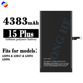 Nouvelle Batterie de Remplacement 4383mAh pour iPhone 15 Plus A3093/A3096/A3094/A2847 - Batterie de Téléphone