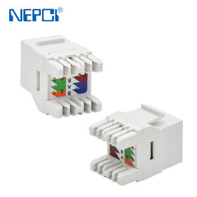 Jack Keystone RJ45 CAT6A de alto desempenho NEPCI UTP TIA/EIA 568A/B codificado, tipo curto de 180 graus, módulo XJY-NE-77C-CAT6A com IDC duplo CE