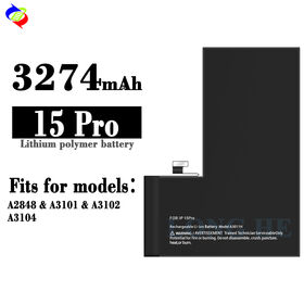 Baterai Pengganti Baru 3274mAh untuk iPhone 15 Pro A2848/A3101/A3102/A3104 - Baterai Ponsel
