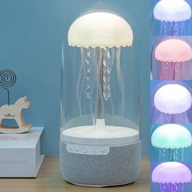 Lámpara de Medusas con Altavoz Bluetooth, LED de Cambio de Color, Medusas Flotantes, Control de Volumen - Ideal para B2B