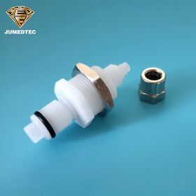 Conector Rápido POM 1/4" PTF para Montaje en Panel sin Férula, Inserto Macho, Conexión Rápida para Tubo de 4mm ID y 6mm OD