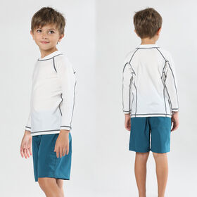 Fabrik Kinder Badeanzug Sonnenanzüge Schnelltrocknend UV-Schutz Kinder Bademode Langarm Jungen Schwimm-Top