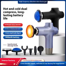Mini Pistolet de Massage Professionnel Chauffant et Refroidissant, Percussions des Tissus Profonds, Vibrations, Soulagement des Douleurs Corporelles, Fascia Musculaire, Appareil de Massage Relaxant