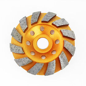 12 Segs Heavy Duty Angle Grinder Wheels 4 Inch Concrete Turbo Diamond Grinding Cup Wheel for Angle Grinder