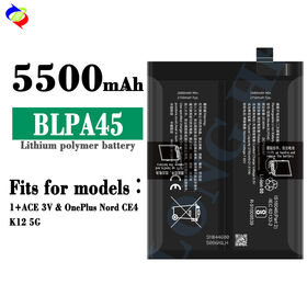 BLPA45 Rechargeable Li-Polymer battery for OPPO 1 ACE 3V One Plus Nord CE4 K12 5G Mobile Phone Battery 5500mAh 7.82V