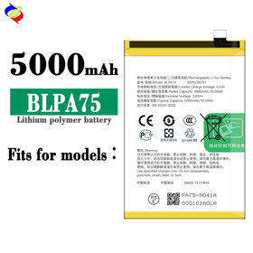 High-quality Battery Production Lithium Mobile Cell Phone Battery Factory Wholesale For OPPO BLPA75 3.91V 5000mAh