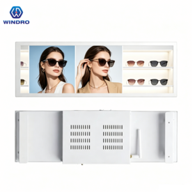 Layar Peregangan LCD Bezel Ramping & Sempit 19.5'' untuk Iklan Tepi Rak, Papan Tanda Digital untuk Toko Ritel Mewah & Toko Optik