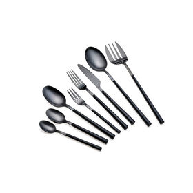 Großhandel Spot Mattgold Schwarz Gabeln und Löffel Besteckset Edelstahl Besteckset
