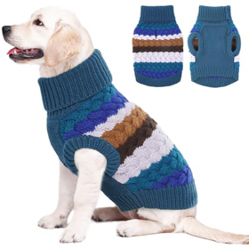 Winter Dog Coat Hoodie – Warm Waterproof Pet Sweater, S-XXL, Polyester Lycra Blend For Small & Large Dogs