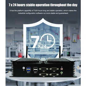 Mini PC Industriel Eglobal Fanless In-tel Core i5-4278U 8/USB Double Affichage 6/COM Double LAN Ordinateur de Bureau Win11 Mini PC
